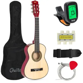 30in Kids Classical Acoustic Guitar Beginners Set w/ Bag, E-Tuner, Strap