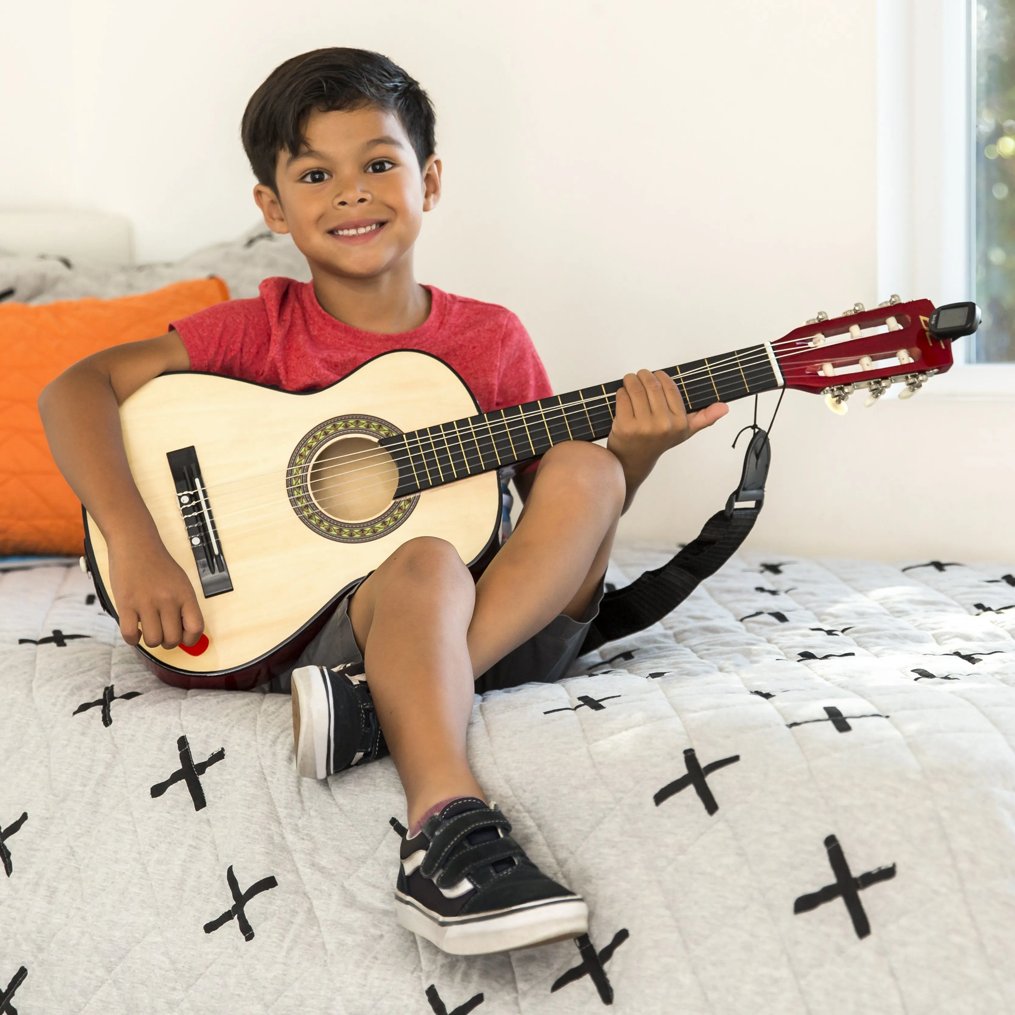 30in Kids Classical Acoustic Guitar Beginners Set w/ Bag, E-Tuner, Strap