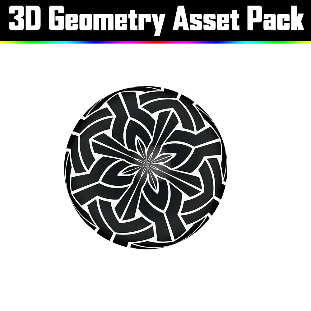 3D Geometry Asset Pack - Psychedelic Art Graphic Assets