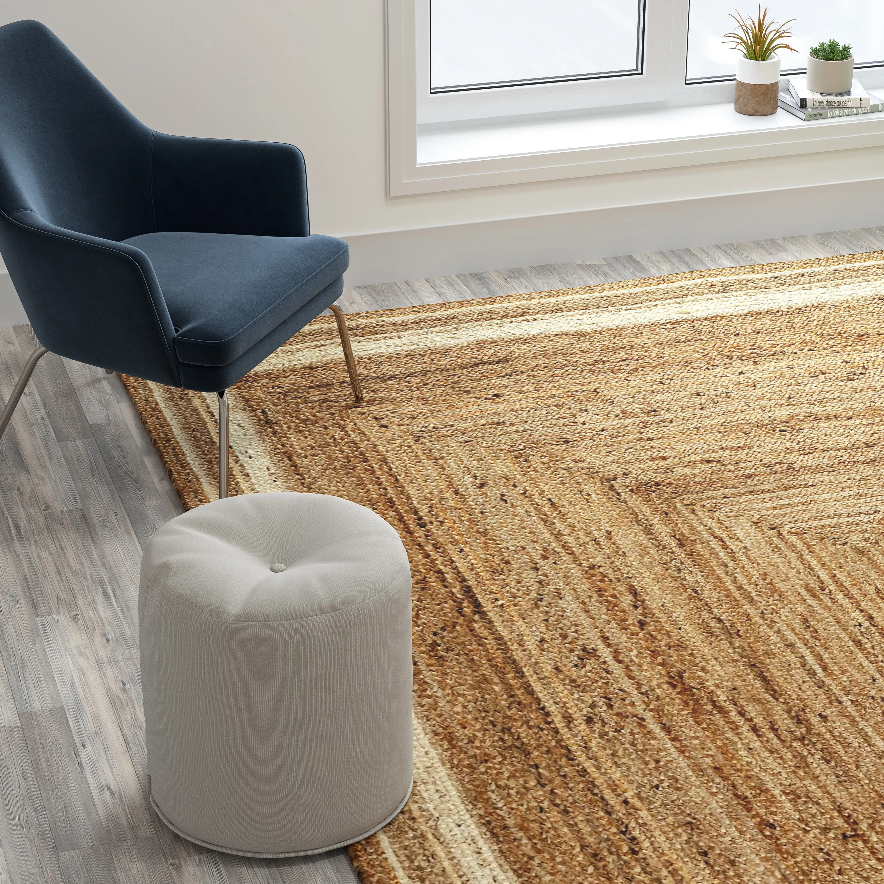 8' x 10' Natural Jute Area Rug RC-JR-2045-12-810-GG