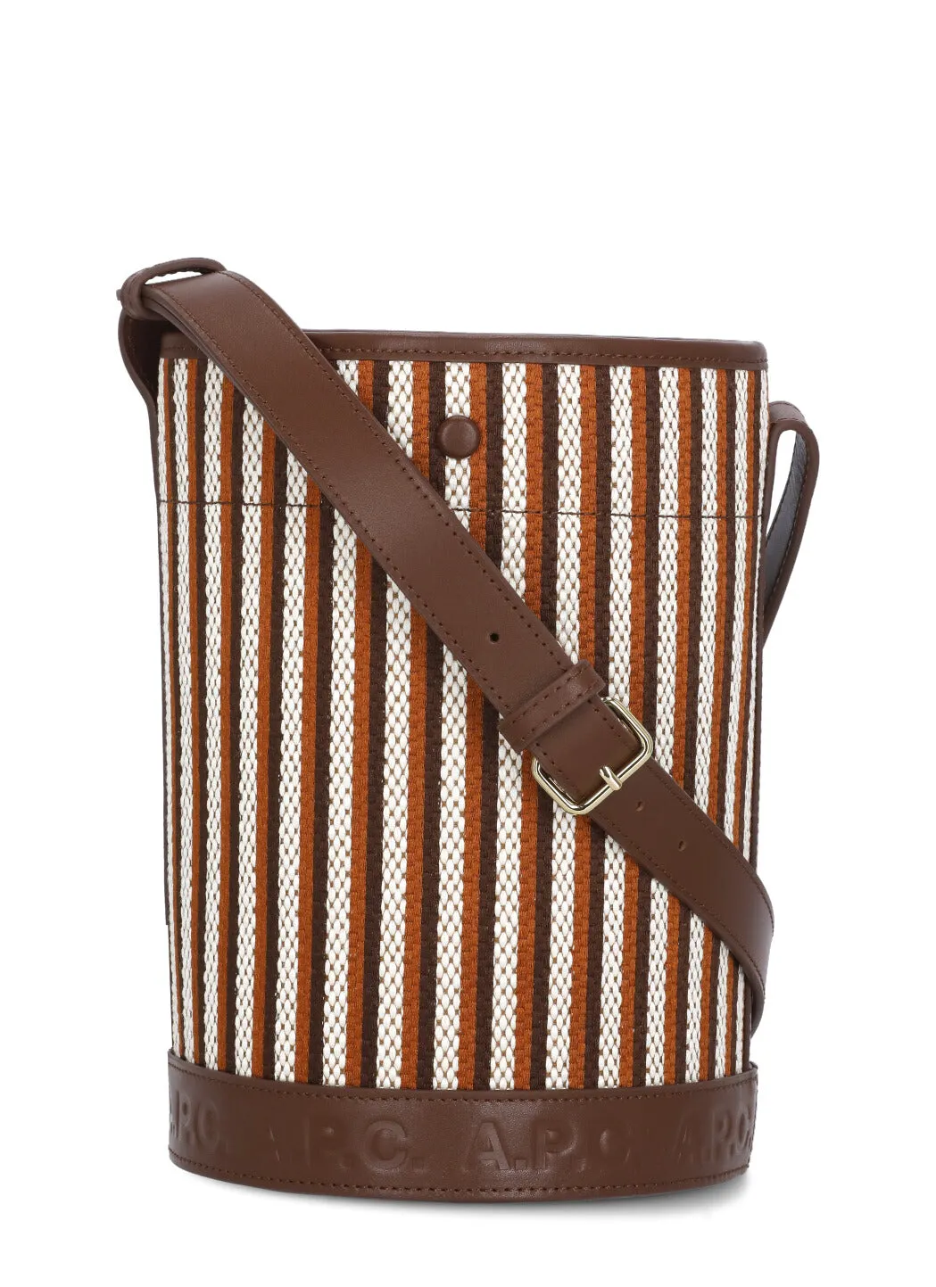 A.P.C. Hélène Striped Bucket Bag