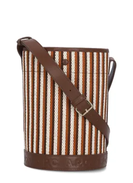 A.P.C. Hélène Striped Bucket Bag