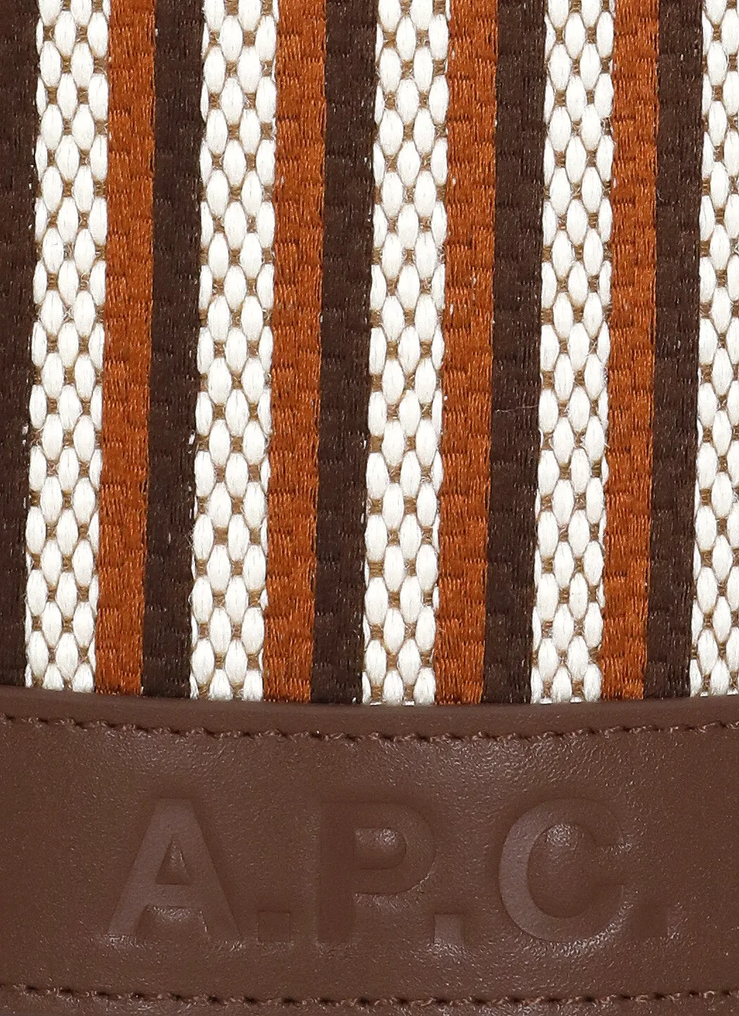 A.P.C. Hélène Striped Bucket Bag