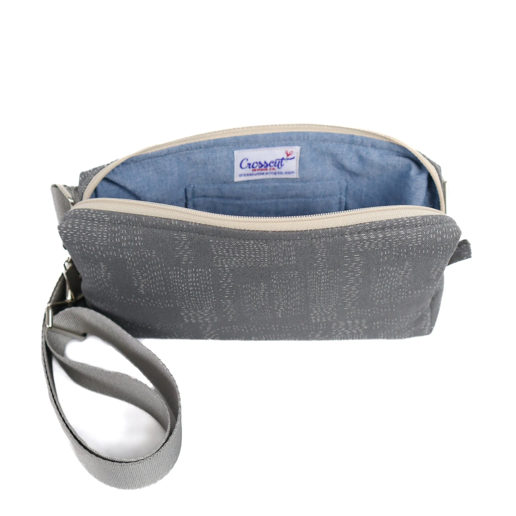 Belt Bag Sewing Kit - Supplies, Printed Pattern and Video Tutorial - Kantha Cloth
