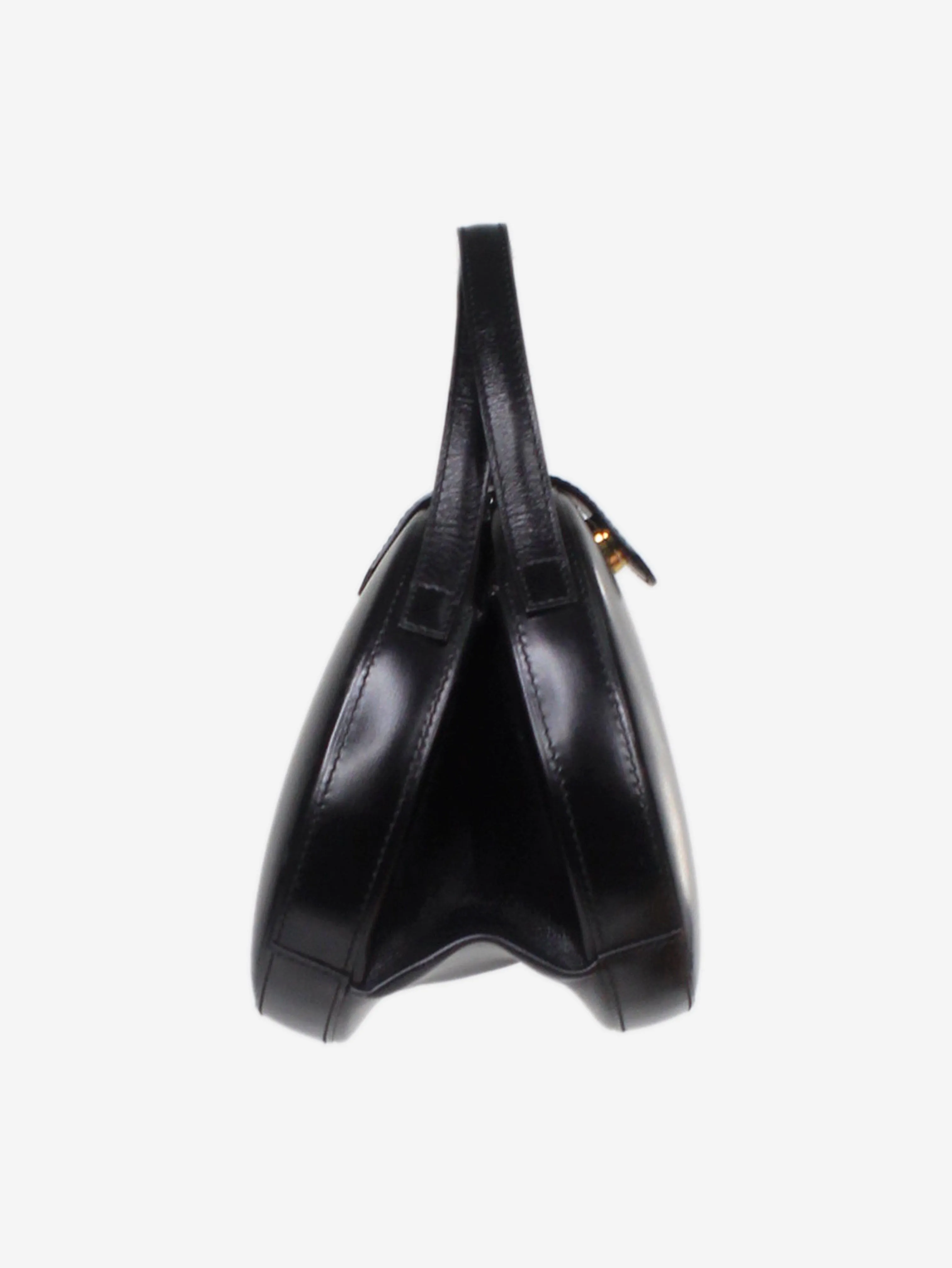 Black vintage circle Anagram bag