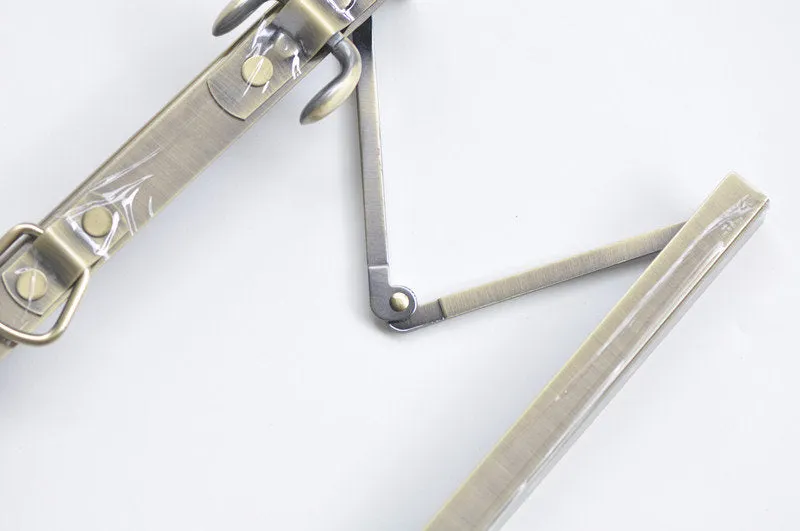 Brushed Brass Metal Closure Purse Frame Doctor Bag Purse Frame With Screws 40cm ( 16")