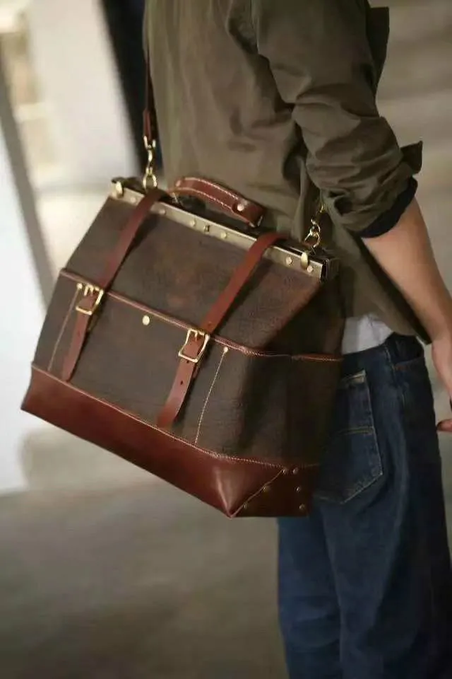 Brushed Brass Metal Closure Purse Frame Doctor Bag Purse Frame With Screws 40cm ( 16")