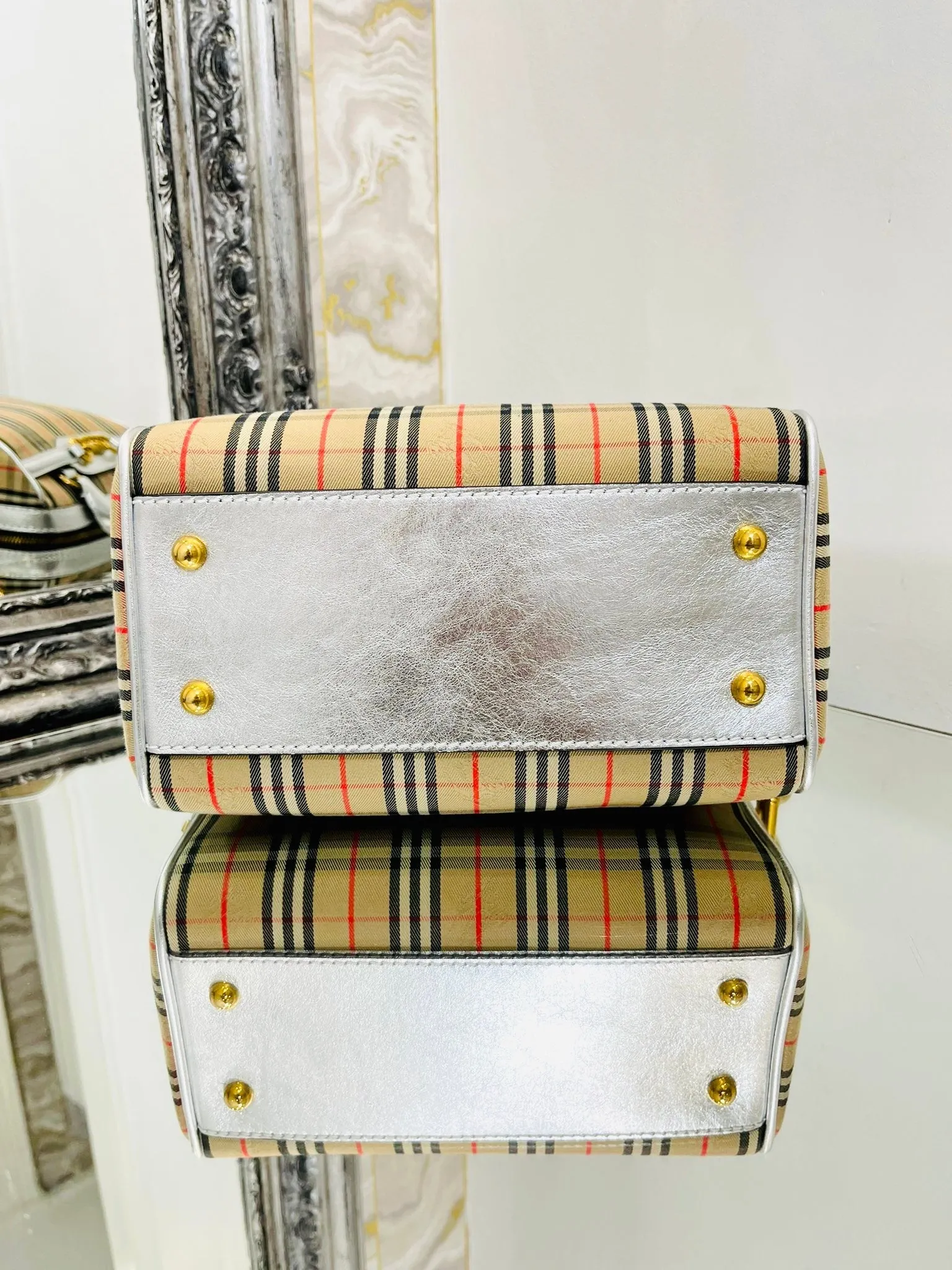Burberry 1983 Nova Check Chain Link Bowling Bag