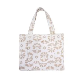 Flora Beach Bag Pebble