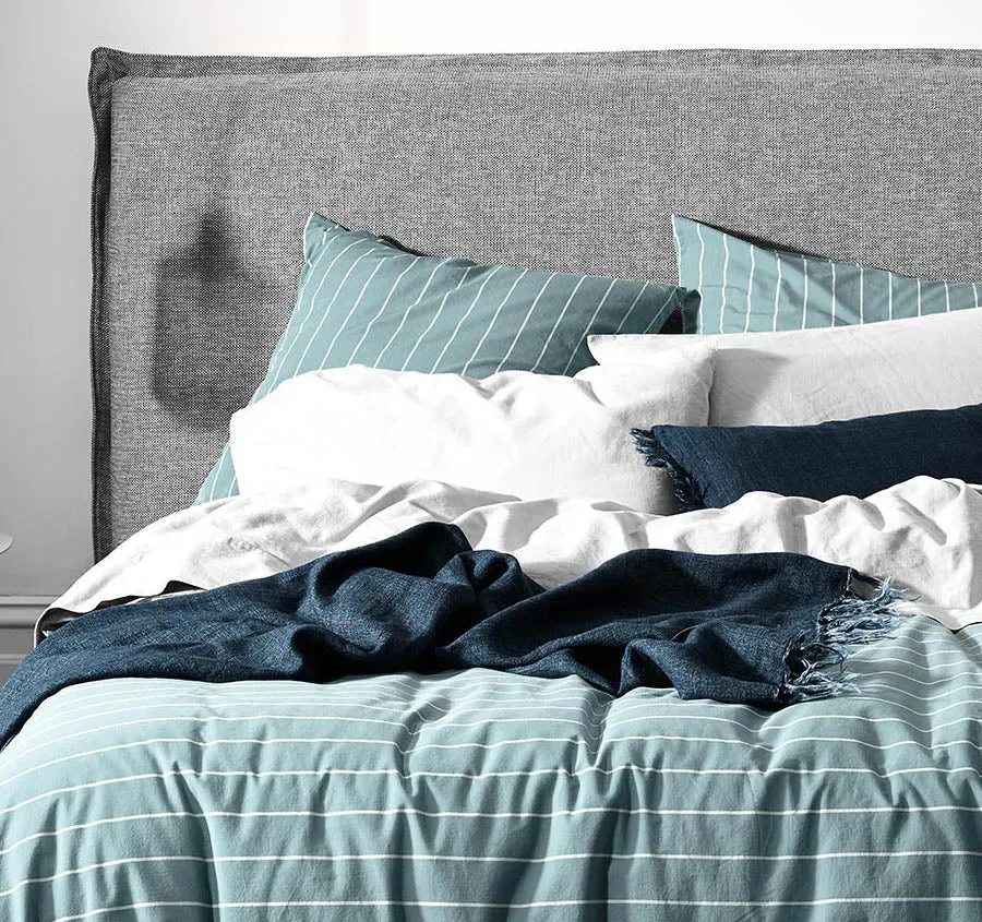 French Stripe Standard Pillowcase Atlantic