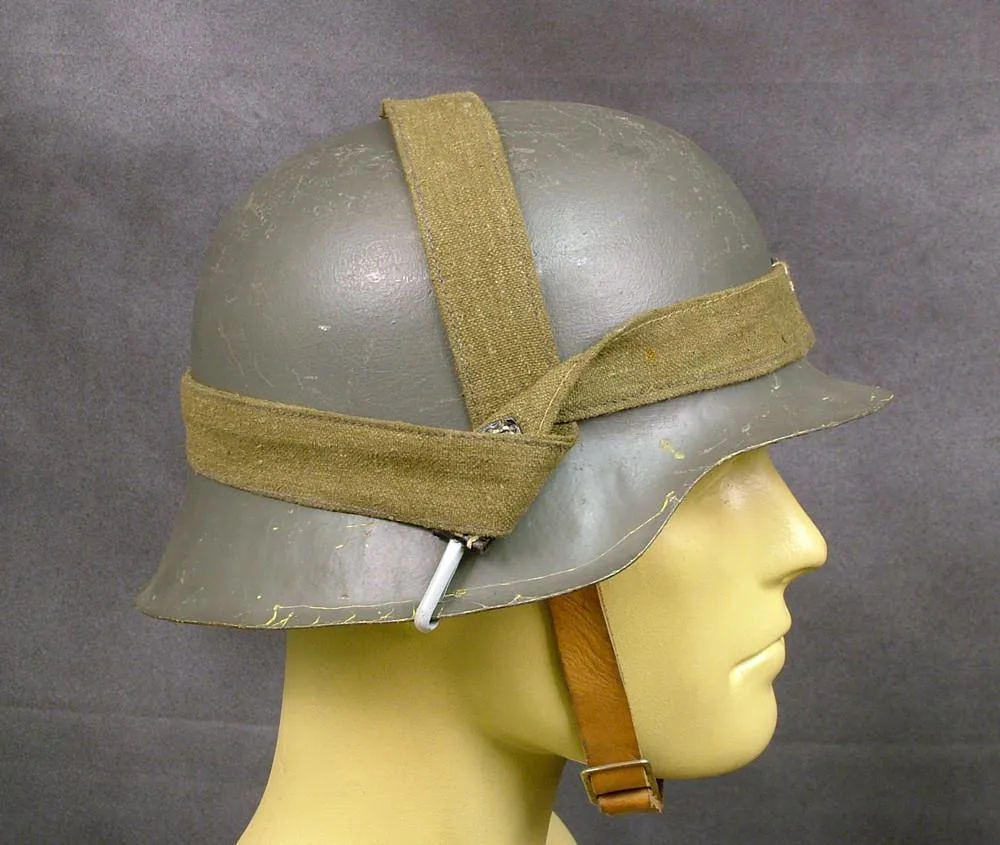 German WWII M35, M40, M42 Helmet Band (Utility Strap): Wehrmacht Green/Khaki