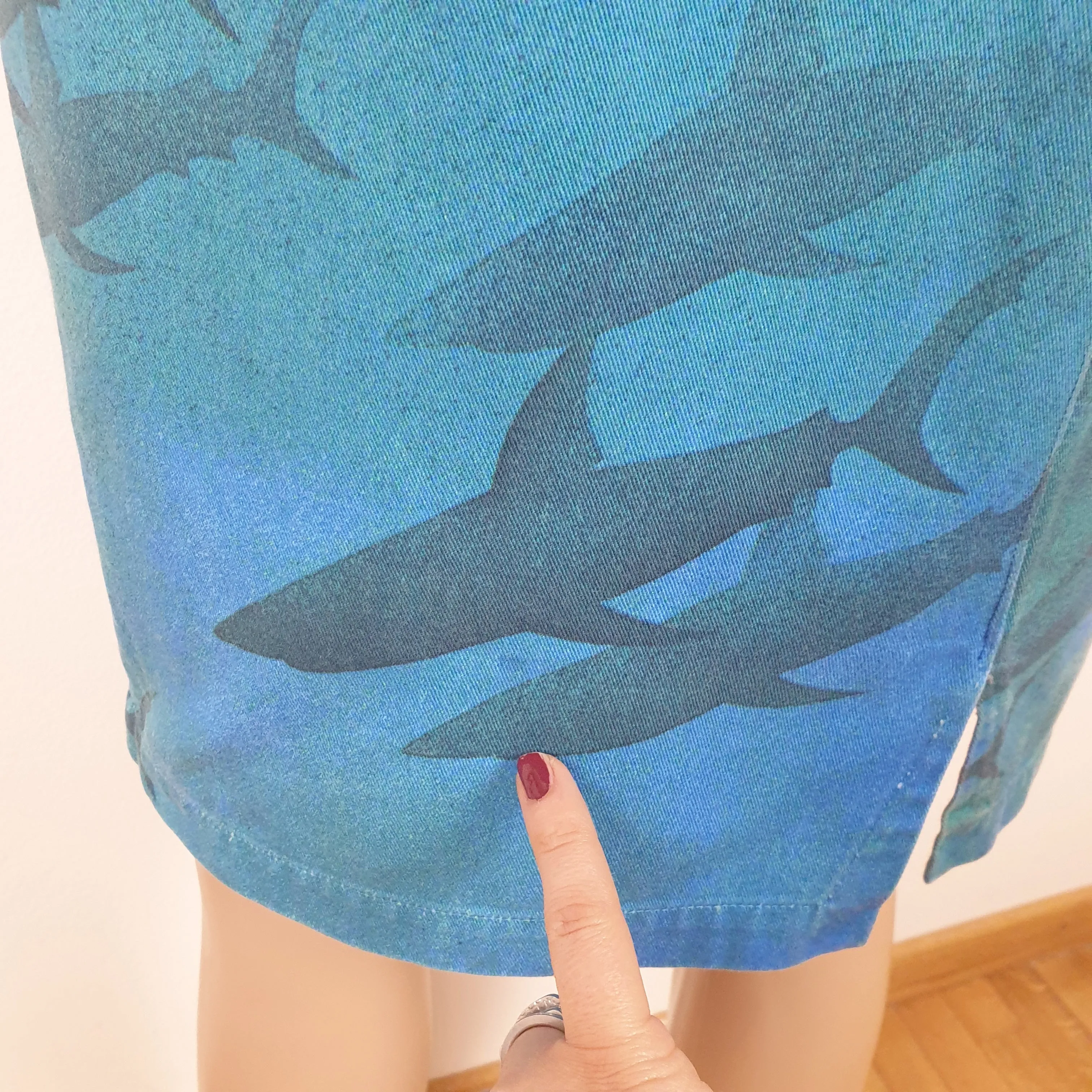 Gonna vintage Thierry Mugler con squali