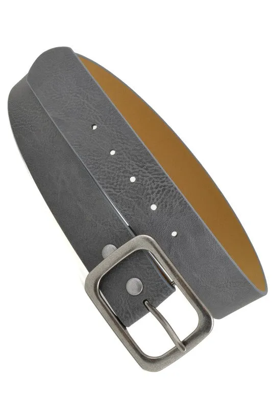 Grey Square Buckle Belt