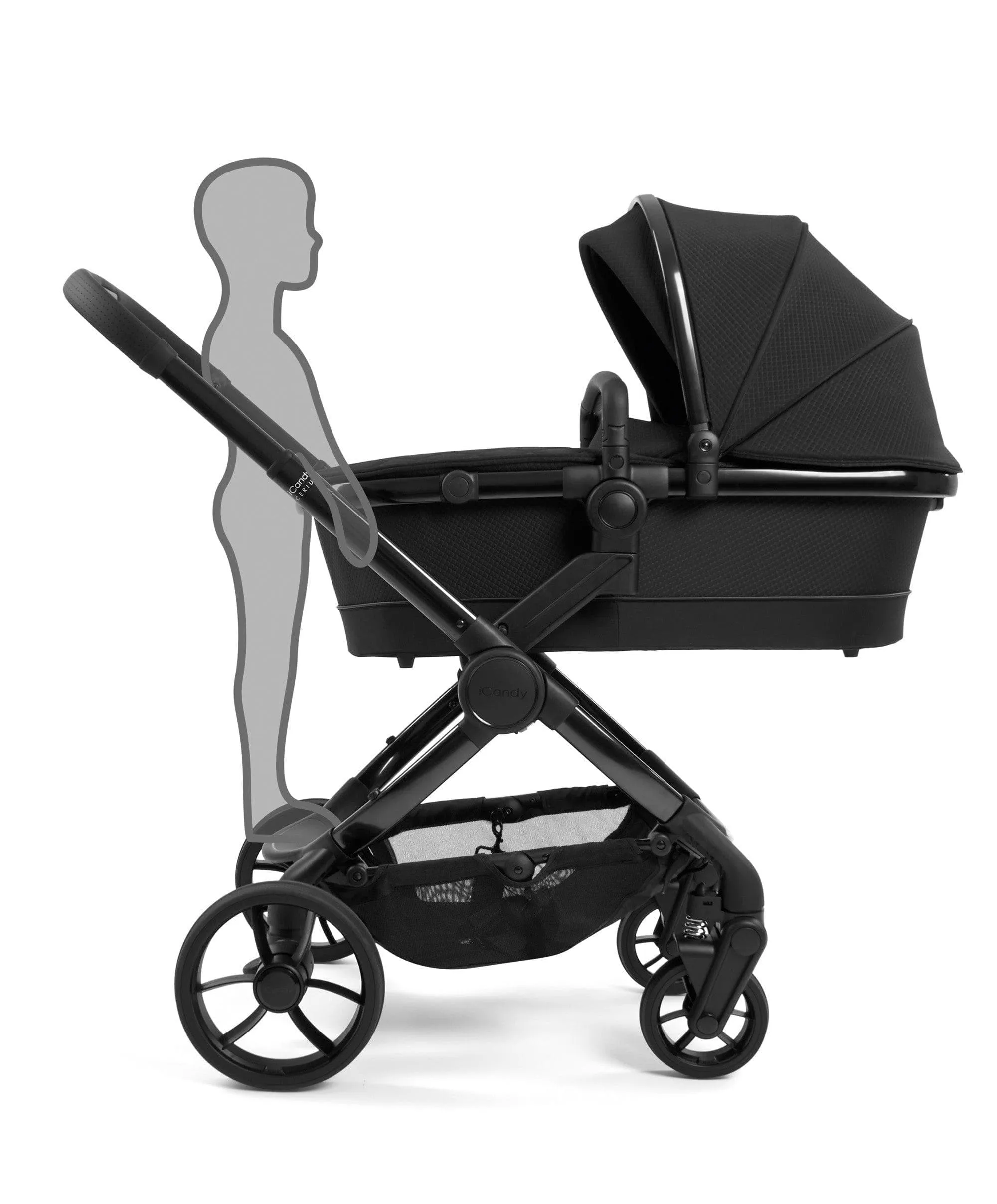 iCandy Peach 7 Cerium Designer Collection Complete Pushchair Bundle with Cocoon Car Seat - Black