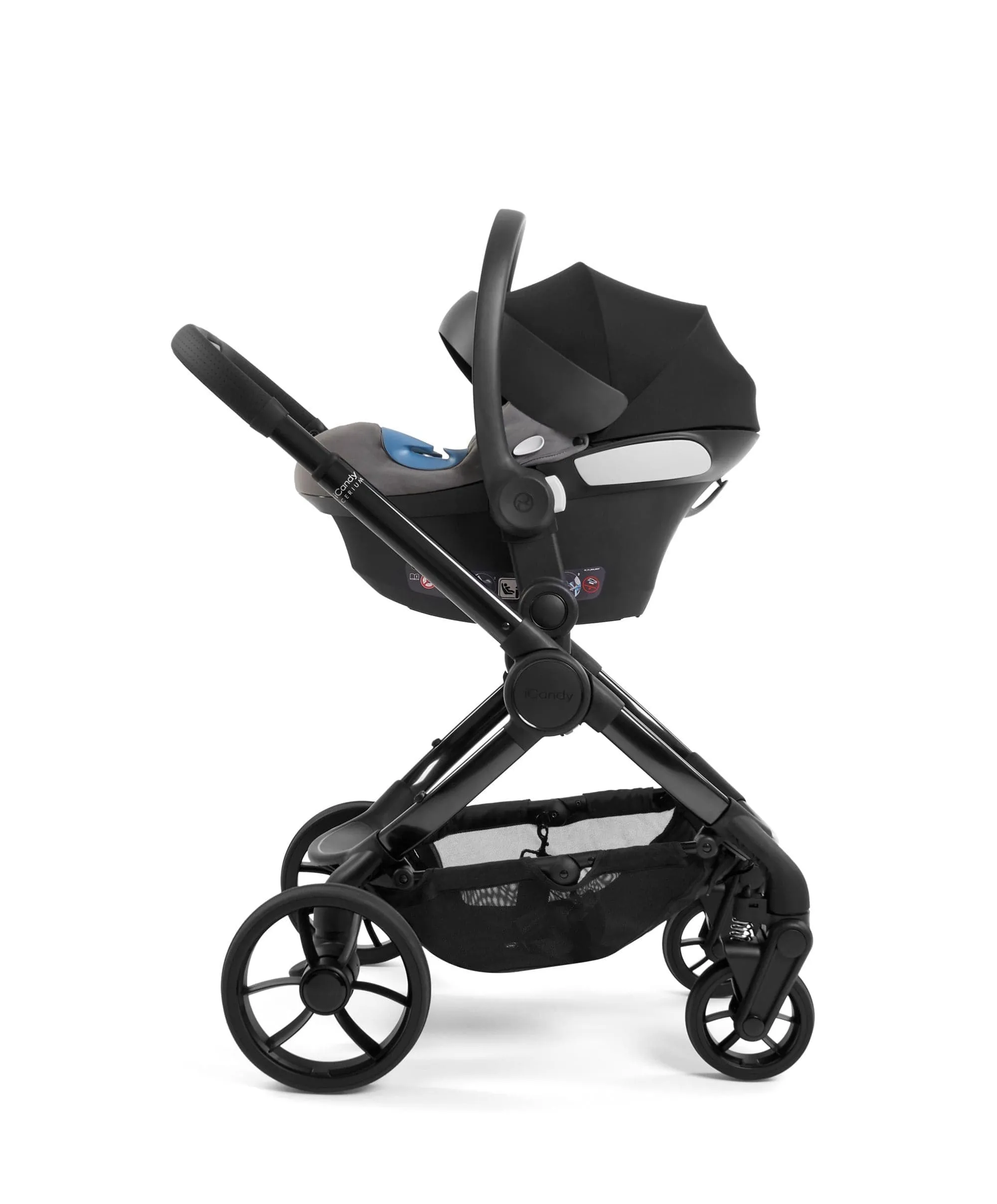 iCandy Peach 7 Cerium Designer Collection Complete Pushchair Bundle with Cocoon Car Seat - Black