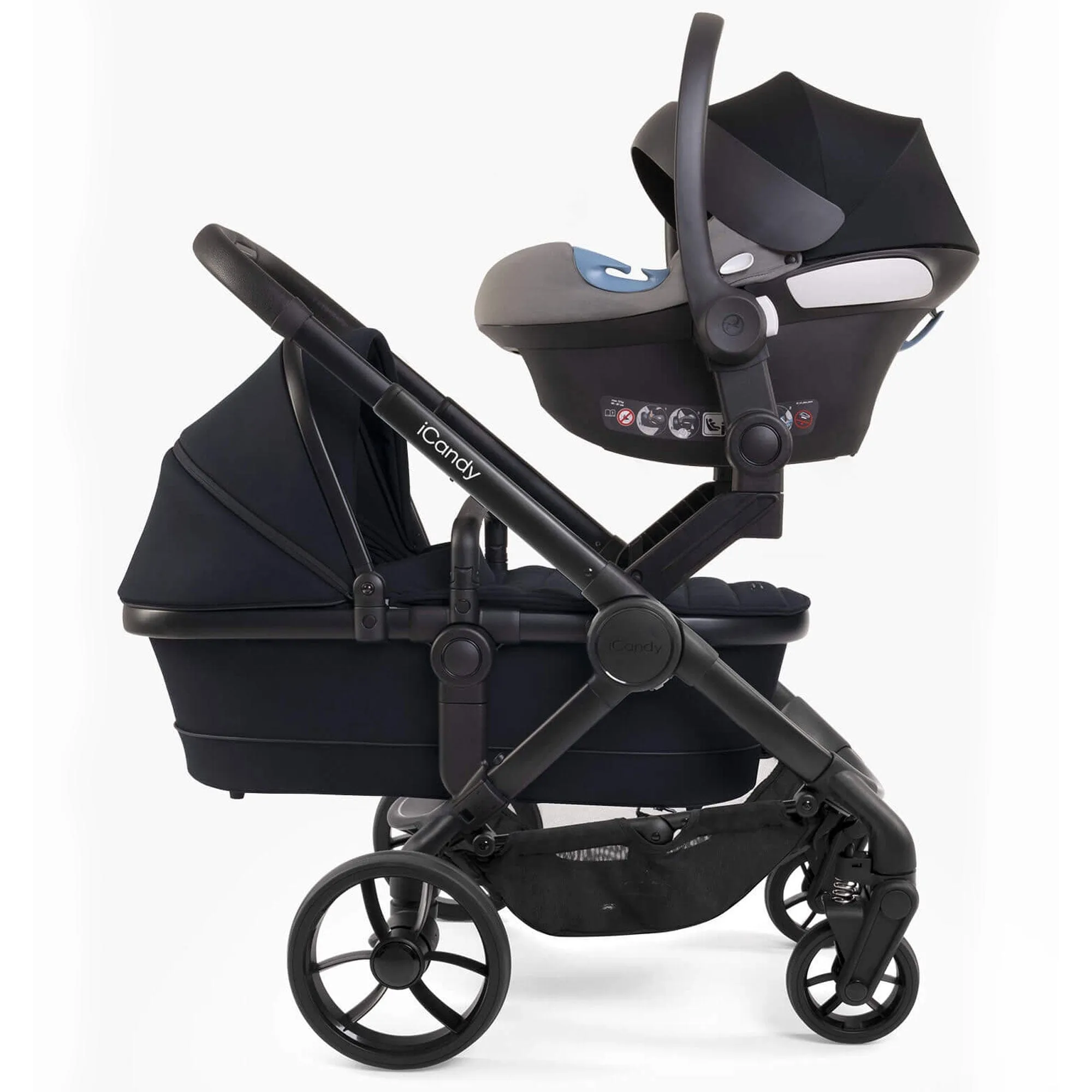 iCandy Peach 7 Twin Cocoon Bundle in Black