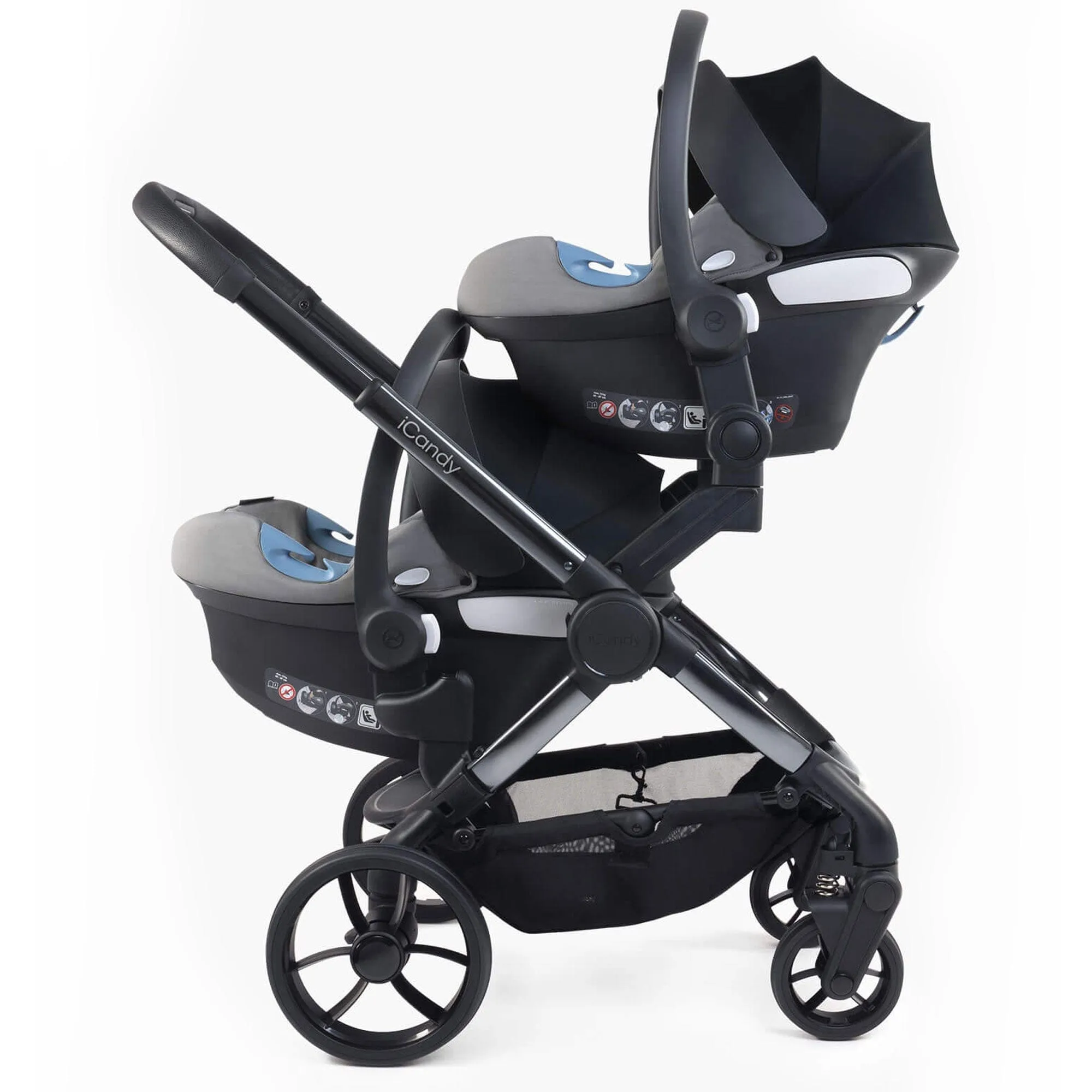 iCandy Peach 7 Twin Cocoon Bundle in Black