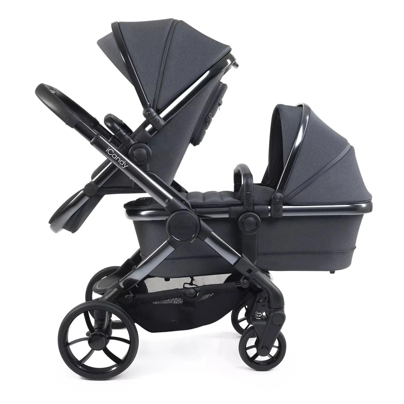 iCandy Peach 7 Twin Cocoon Bundle in Dark Grey