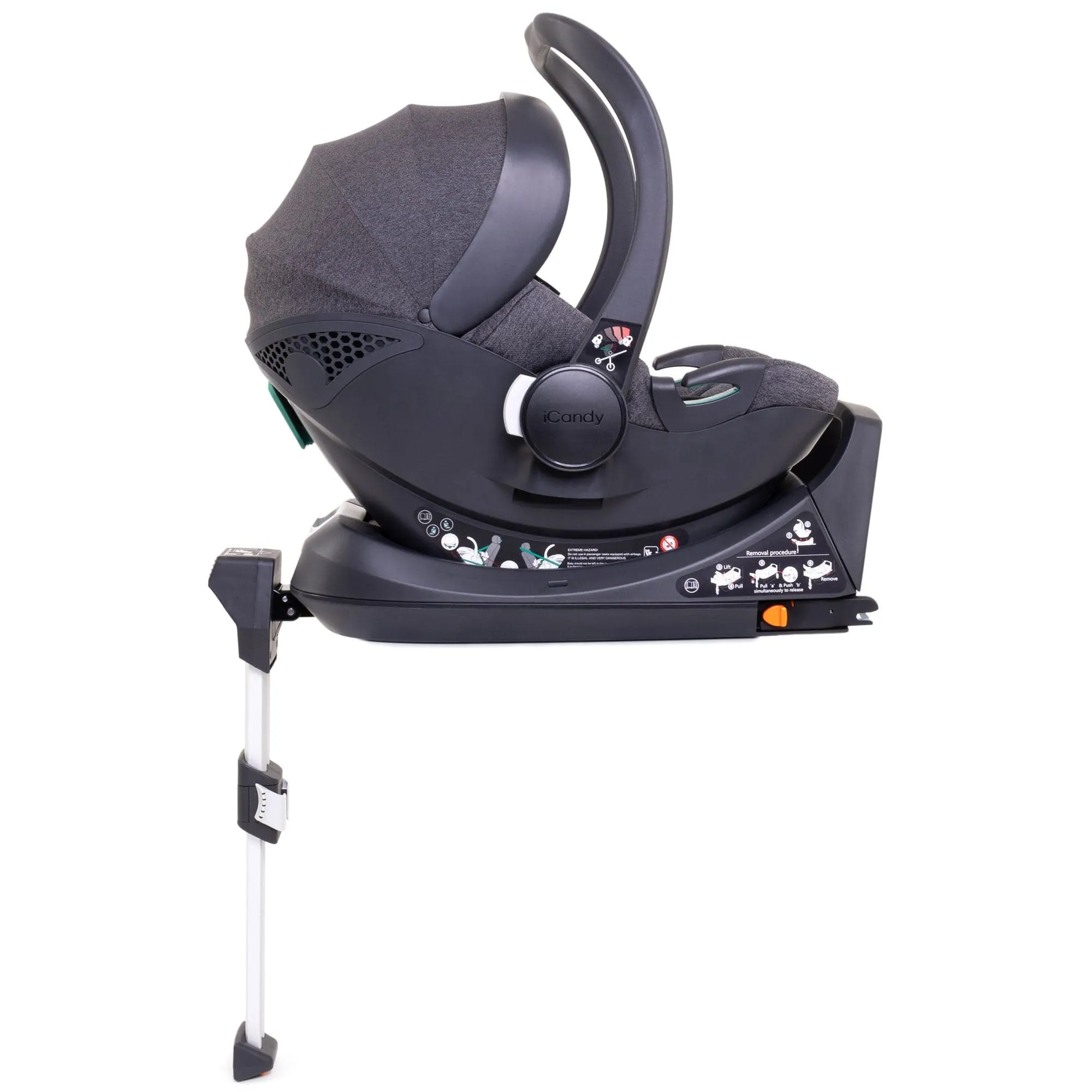 iCandy Peach 7 Twin Cocoon Bundle in Dark Grey
