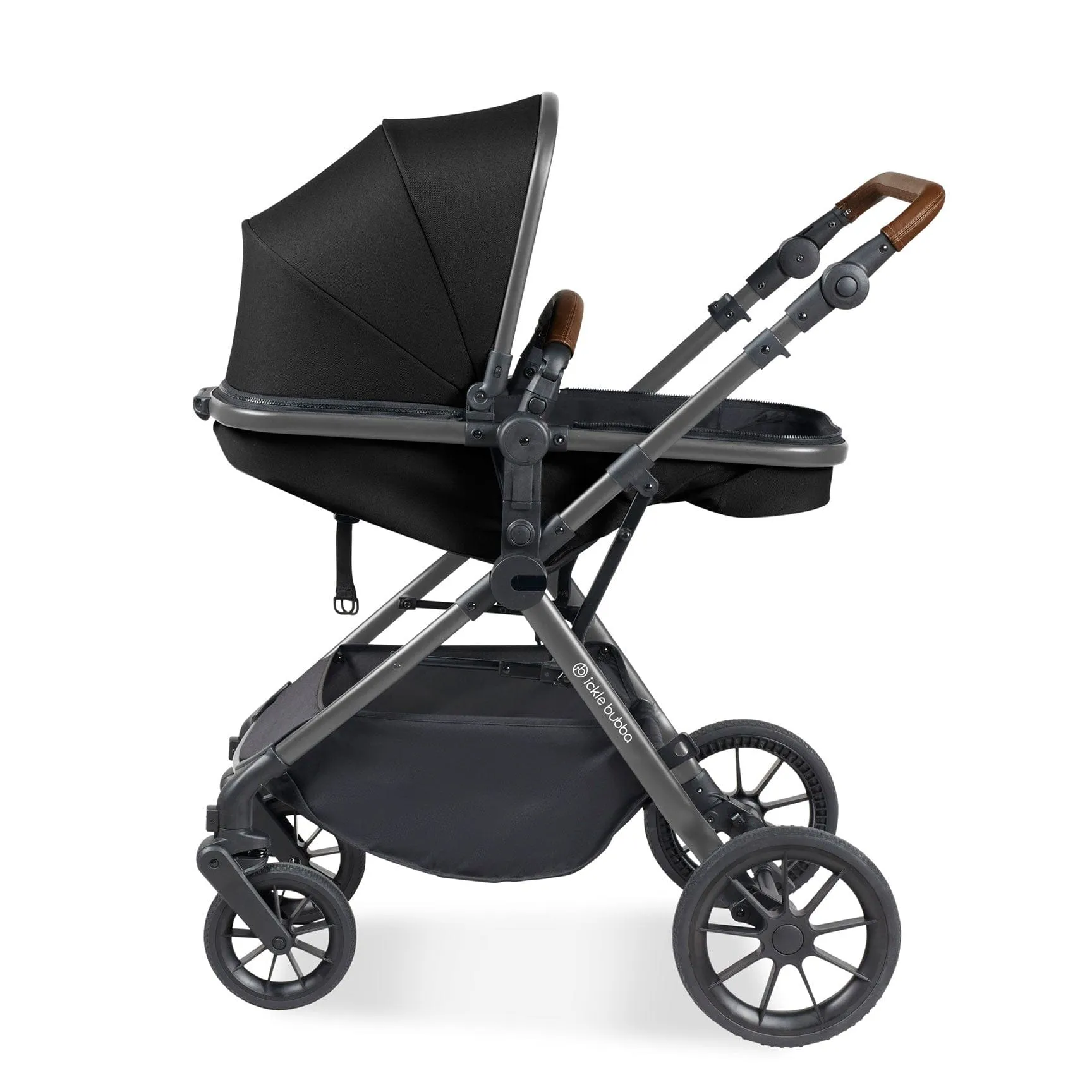 Ickle Bubba Cosmo All-in-One I-Size Travel System with Isofix Base in Black/Gun Metal