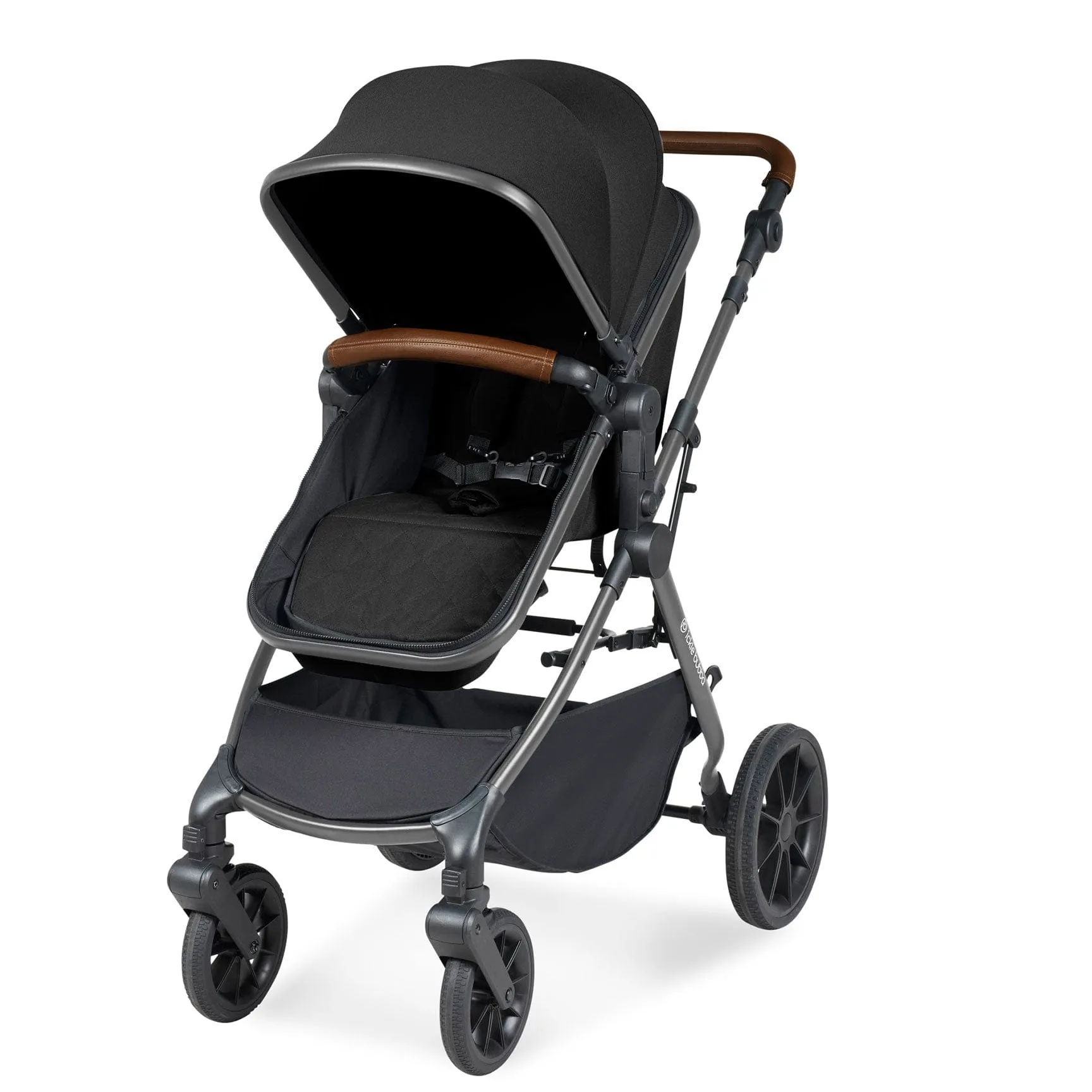 Ickle Bubba Cosmo All-in-One I-Size Travel System with Isofix Base in Black/Gun Metal
