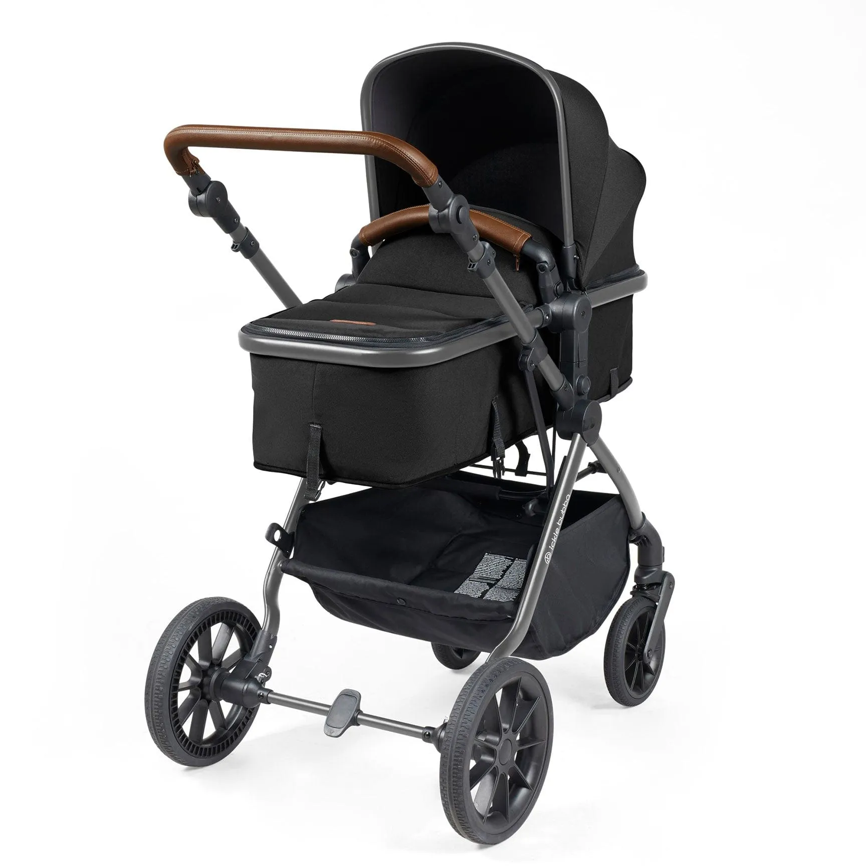 Ickle Bubba Cosmo All-in-One I-Size Travel System with Isofix Base in Black/Gun Metal