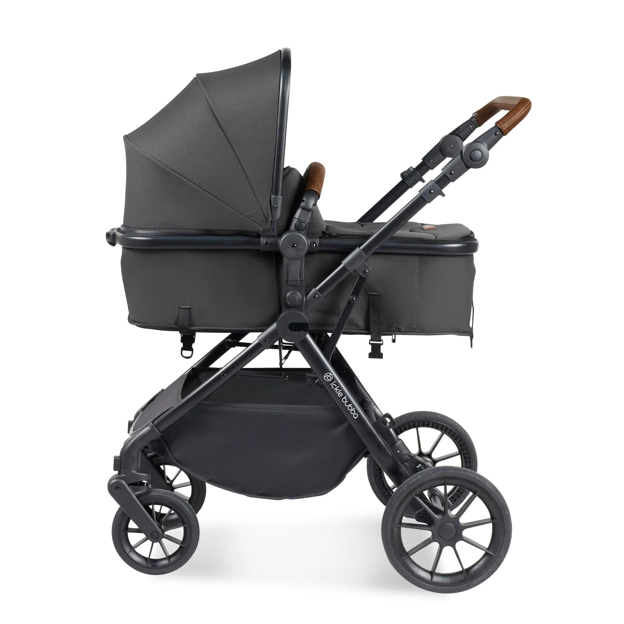 Ickle Bubba Cosmo All-in-One I-Size Travel System With Isofix Base (Stratus) Graphite Grey
