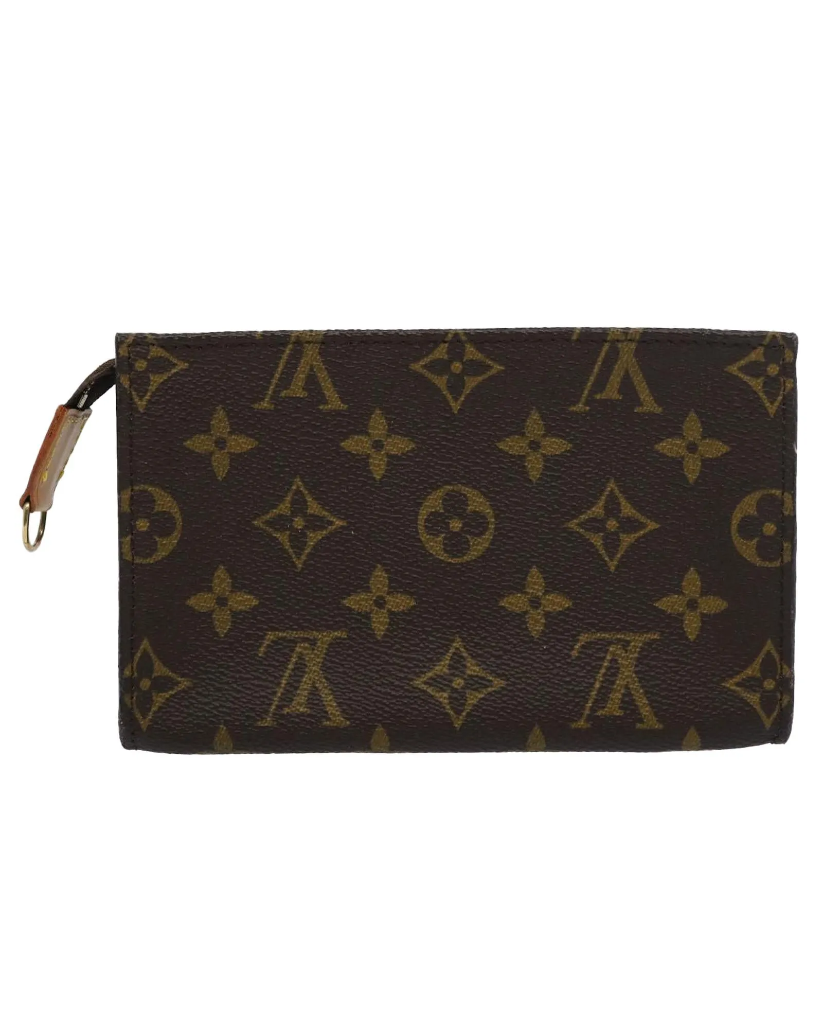 Monogram Accessory Pouch with Metal Fittings and Rubbing