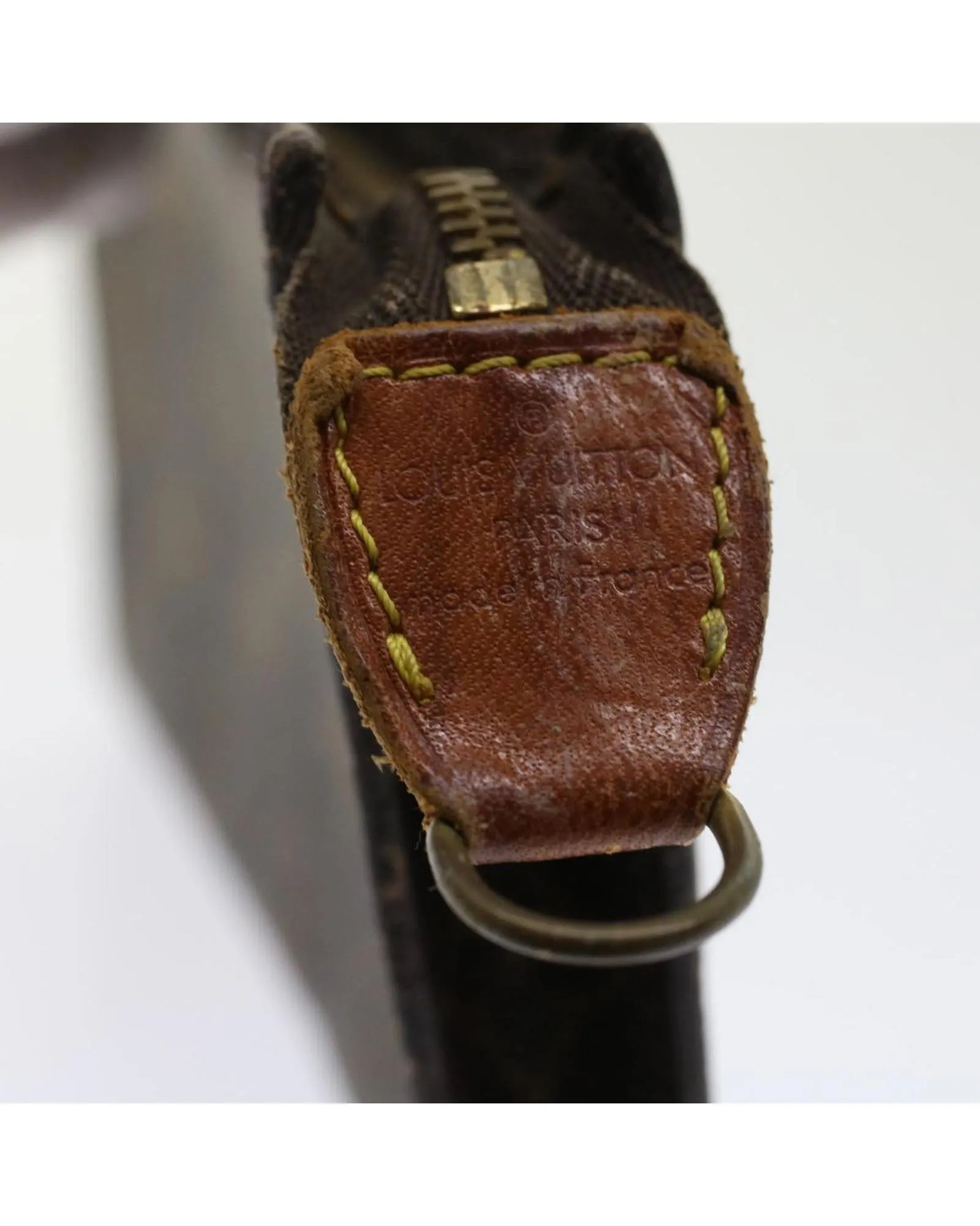 Monogram Accessory Pouch with Scratches and Rubbing