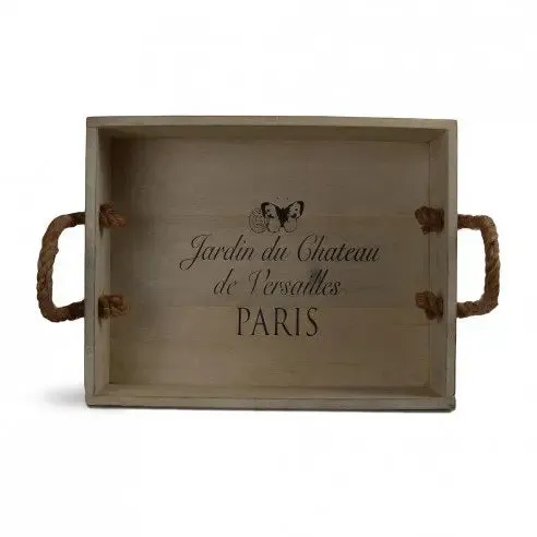 Paris White Distress Wooden Bucket