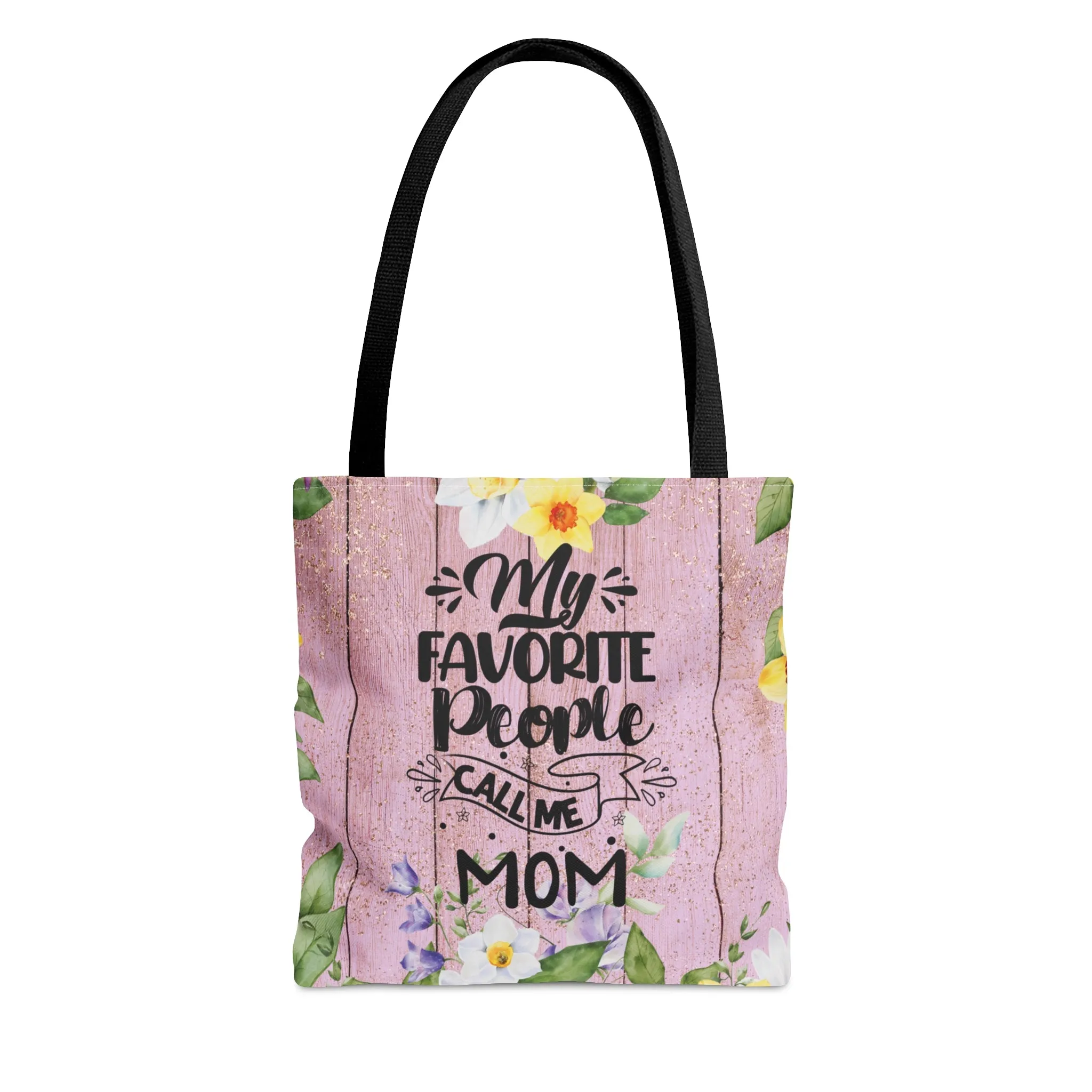 Personalised/Non-Personalised Tote Bag, Floral, My Favorite People Call me Mom, Tote bag