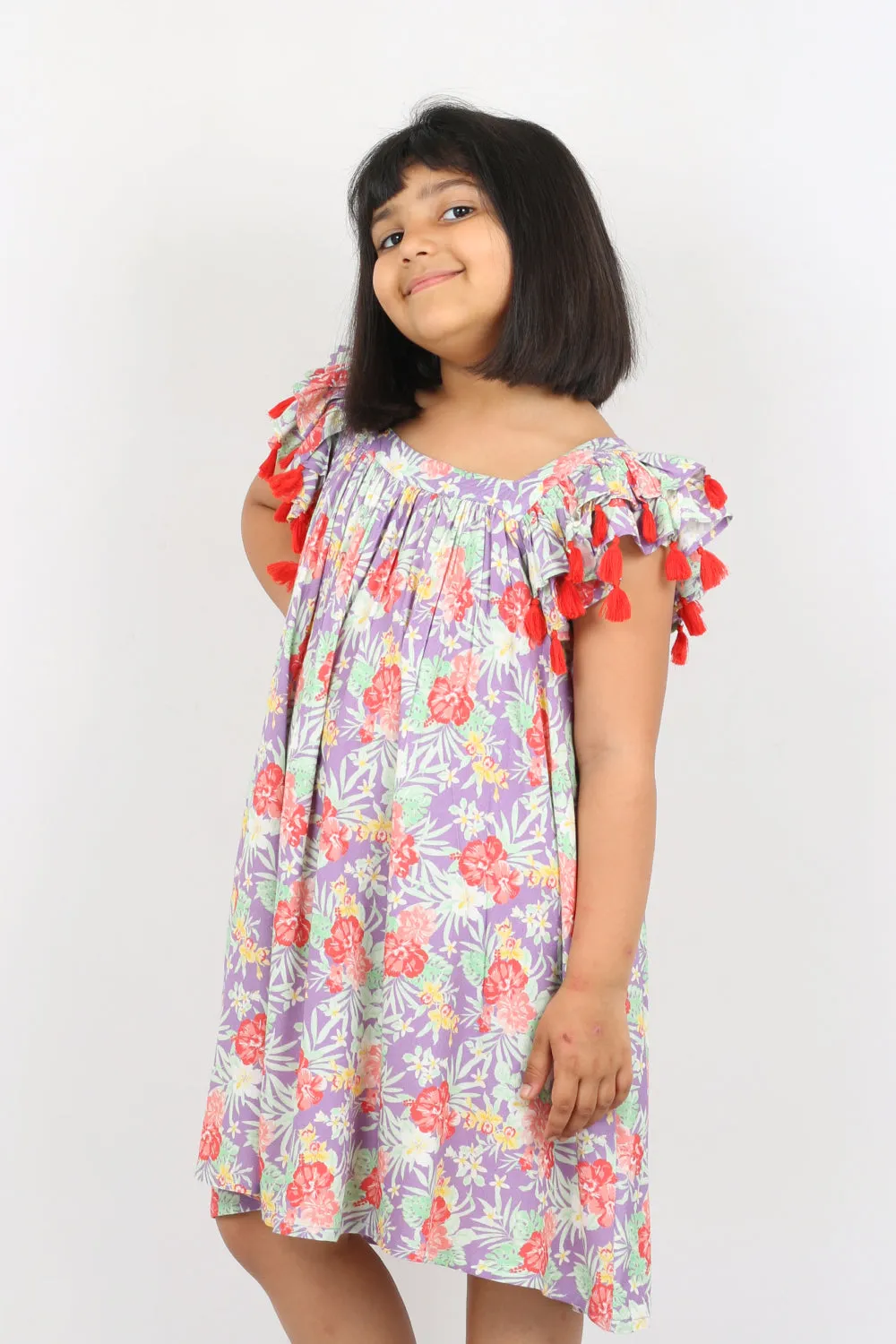 Purple Floral Dress