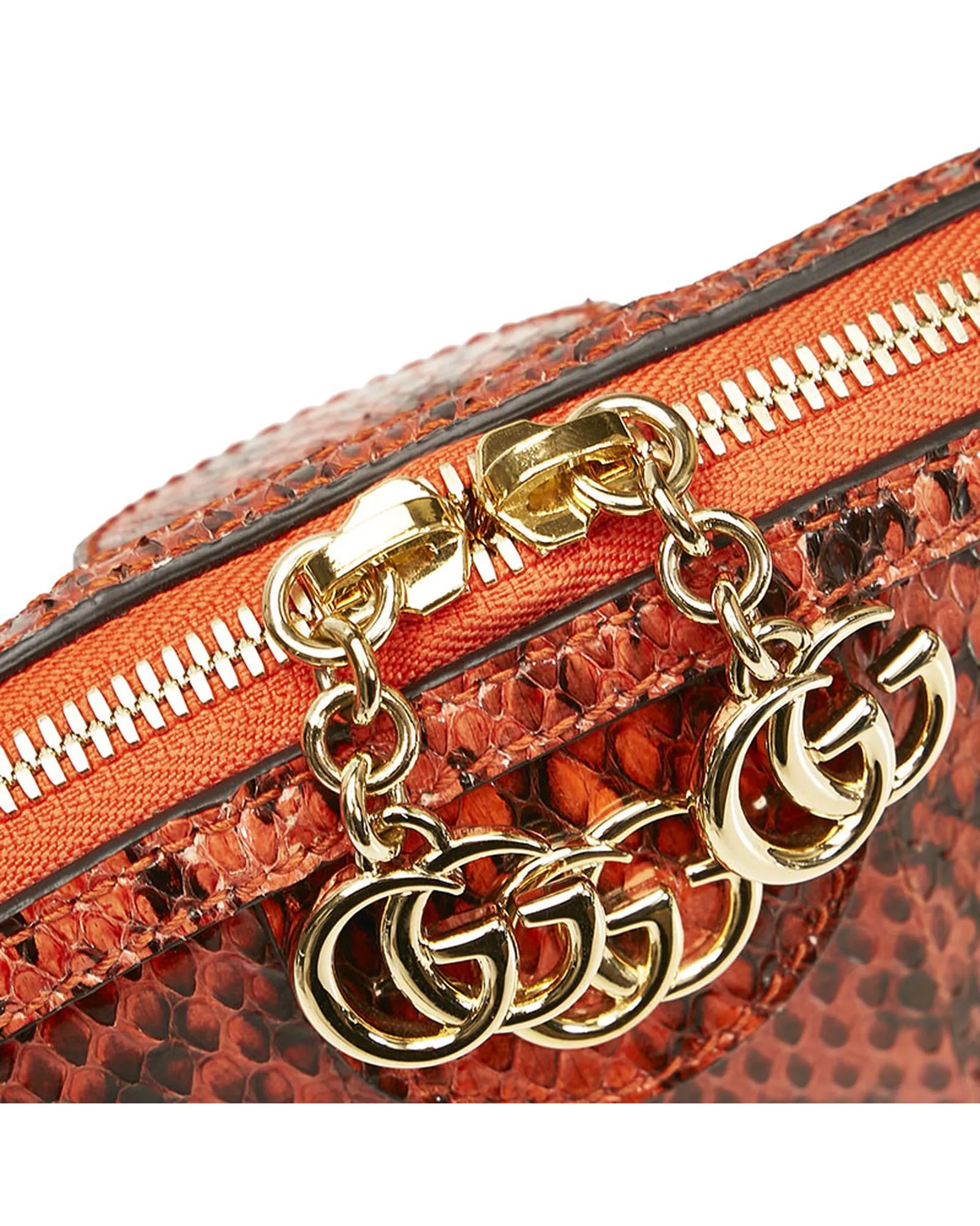 Small Ophidia Shoulder Bag in Orange