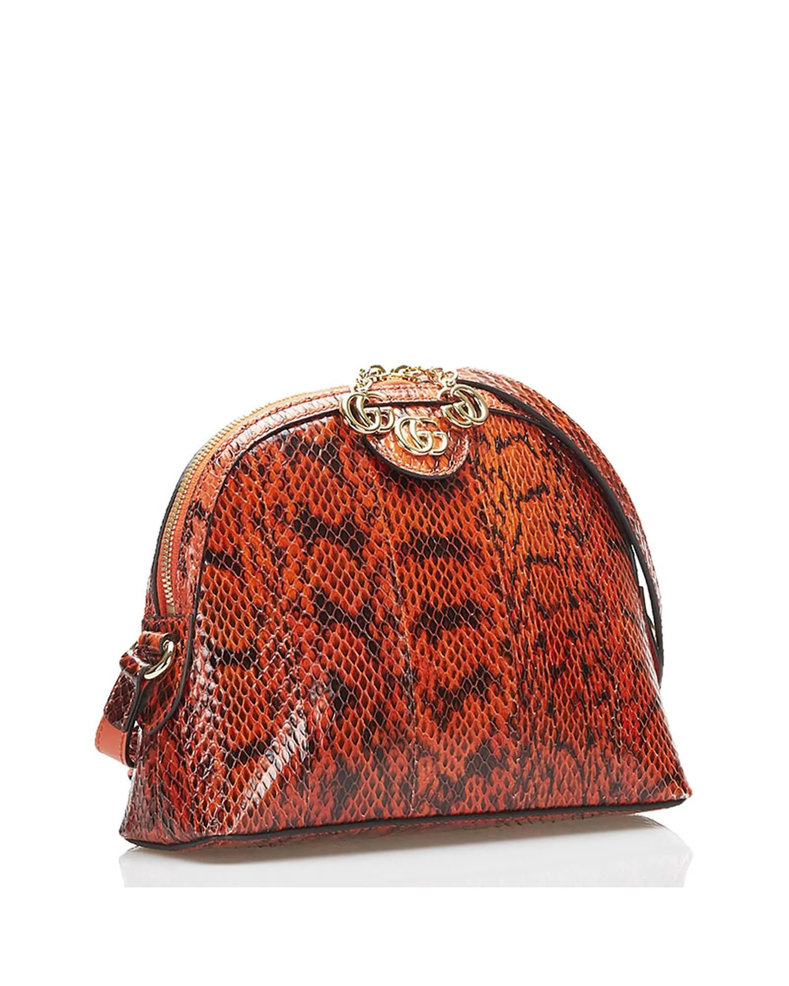 Small Ophidia Shoulder Bag in Orange