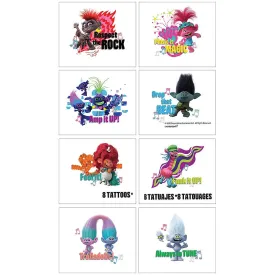 Trolls World Tour Tattoos - 8 Pkt