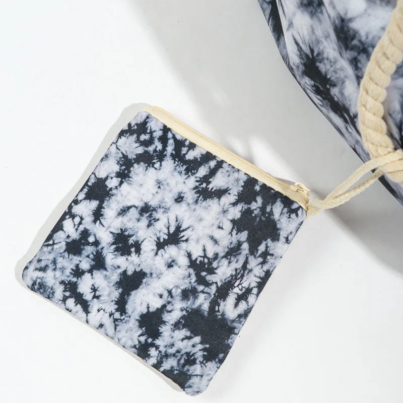 Tye-Die Beach Bag - Black