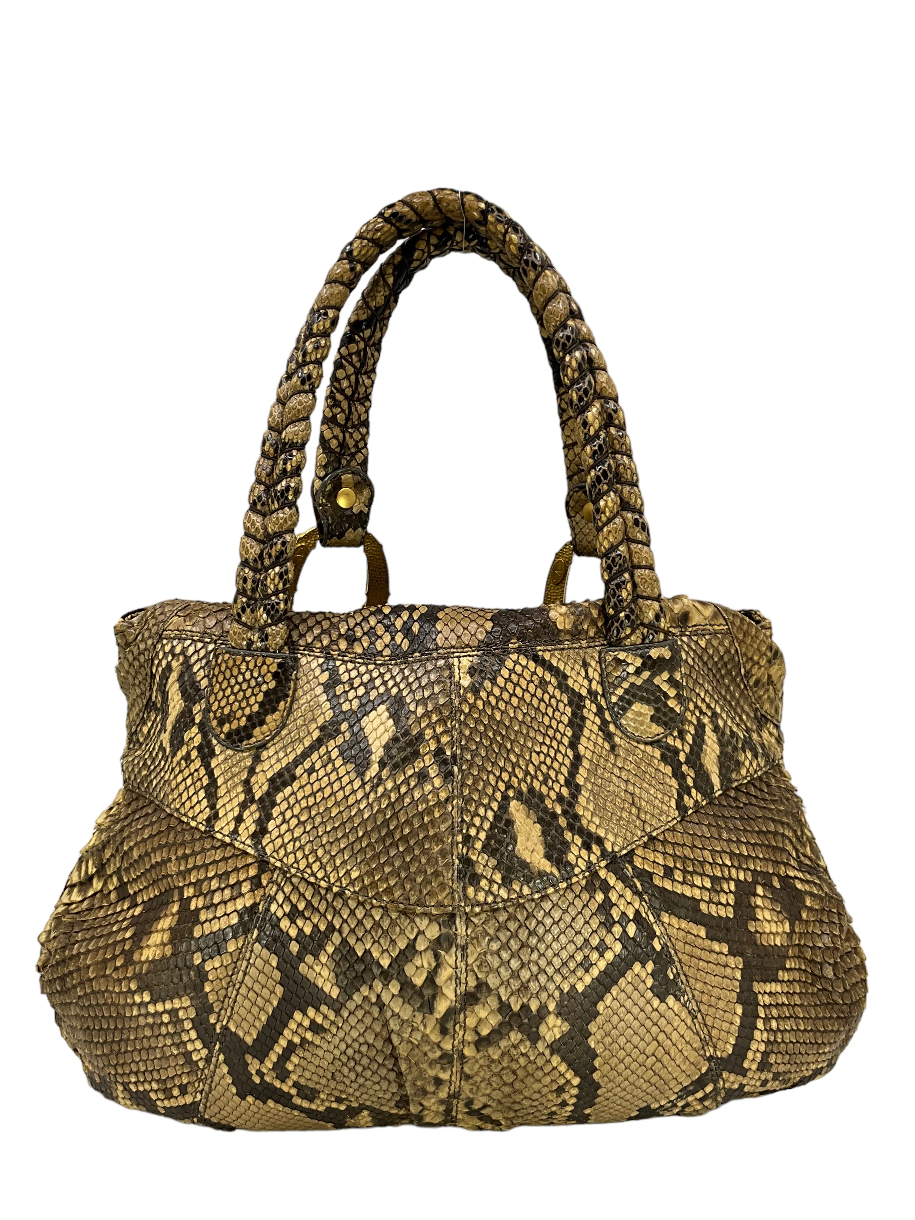 VALENTINO Python Snakeskin Satchel Bag