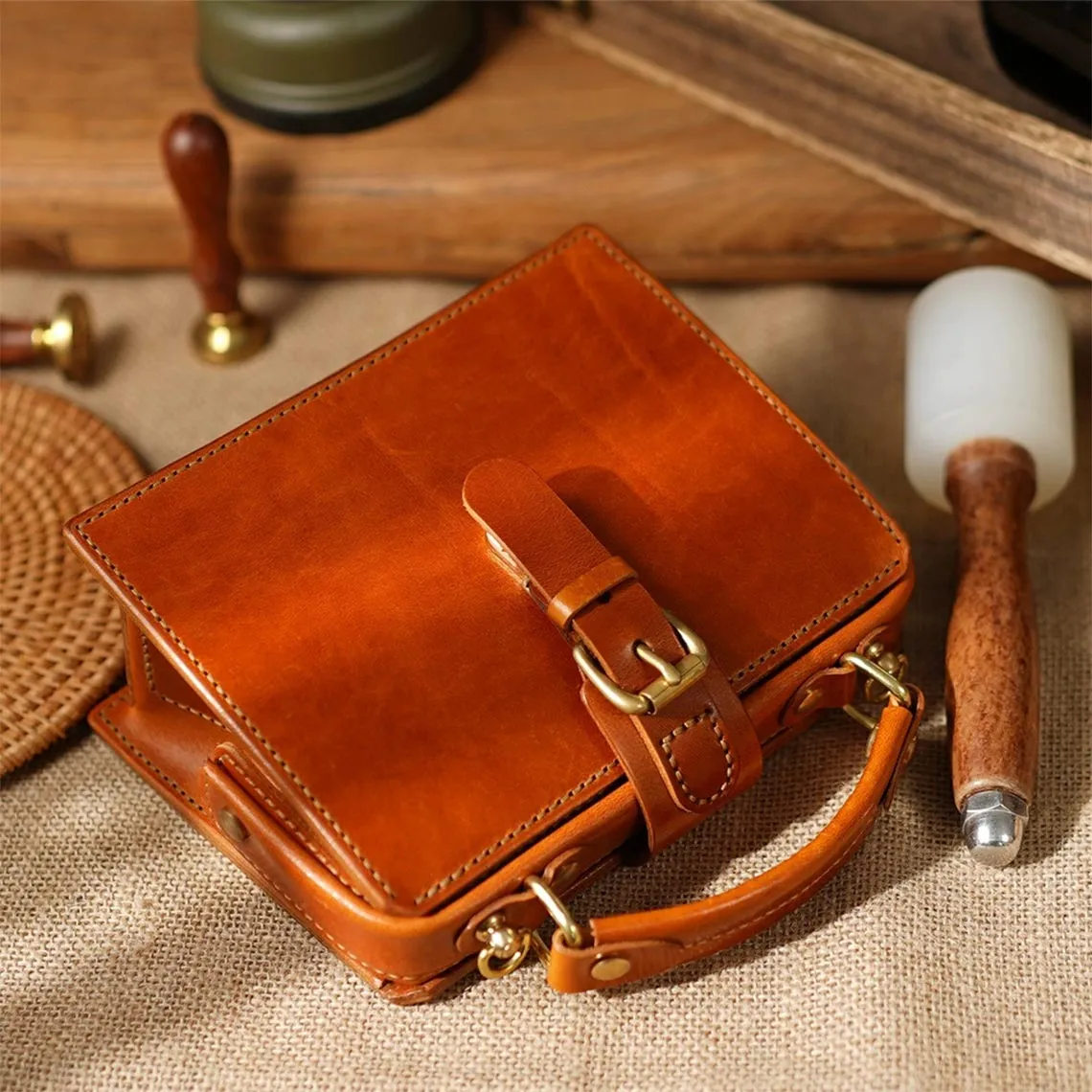Vegetable Tanned Leather Doctor Bag DIY Kits
