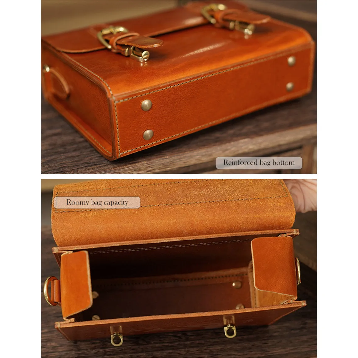 Vegetable Tanned Leather Messenger Satchel DIY Kits