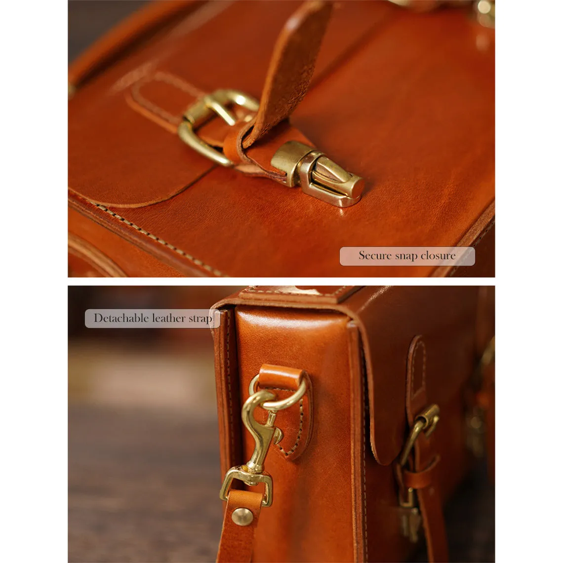Vegetable Tanned Leather Messenger Satchel DIY Kits